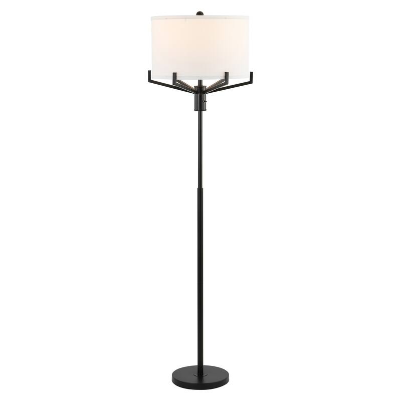 SAFAVIEH Lighting Ibtisam 64" Traditional Floor Lamp - Matte Black