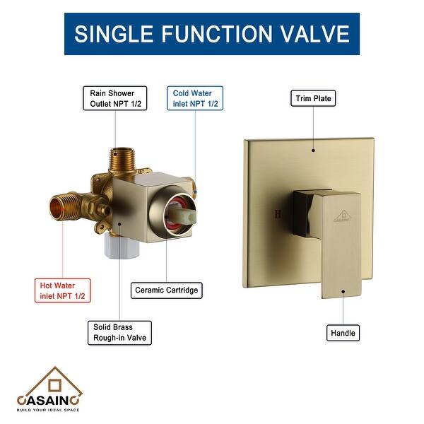 Shower Faucet Rough In Complete Shower Faucet With Rough-in Valve - Bed Bath & Beyond - 37418219