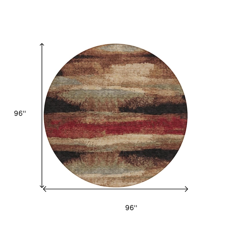 HomeRoots Abstract Transitional Rectangle Outdoor Rug