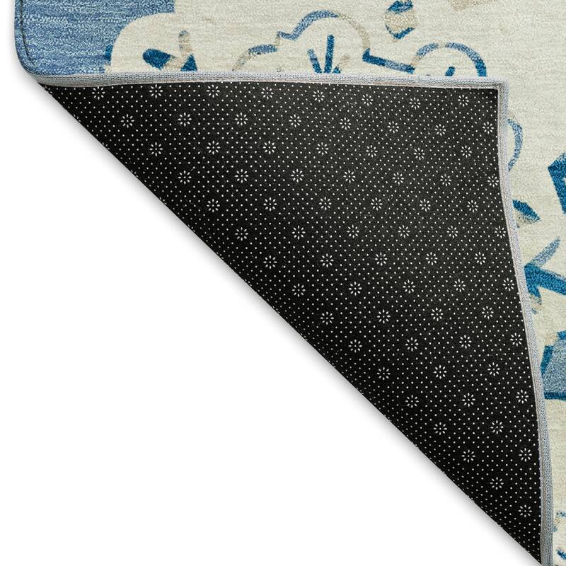 Machine Washable Indoor/ Outdoor Global Motif Chantille Rug