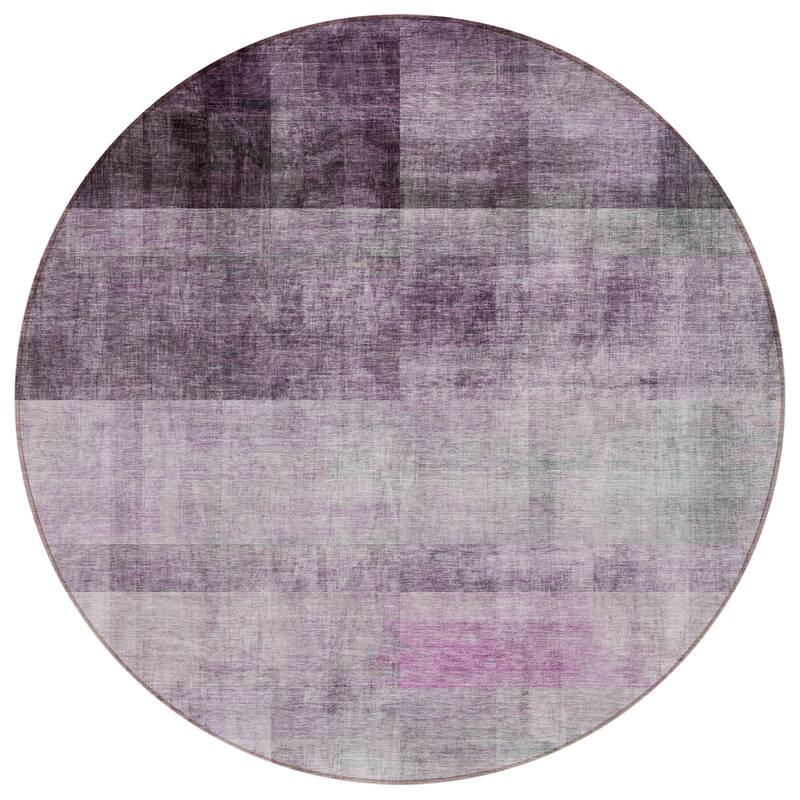 Machine Washable Indoor/ Outdoor Modern Abstract Chantille Rug