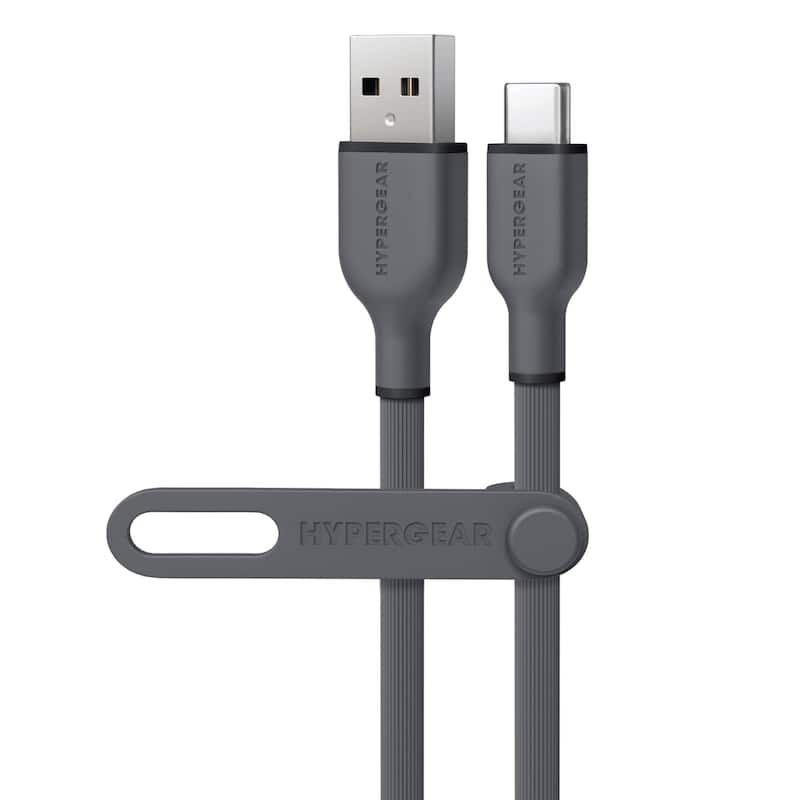HyperGear Flexi PRO USB to USB-C Cable 4ft - Grey