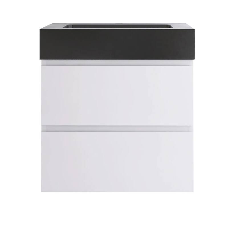 Single Sink Floating Bath Vanity in with Solid Surface Top