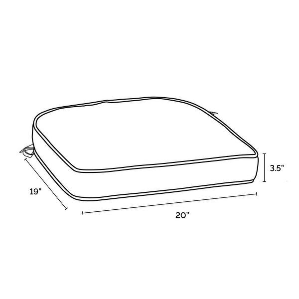 Arden Selections ProFoam 19 x 20 in Outdoor Rounded Back Seat Cushion