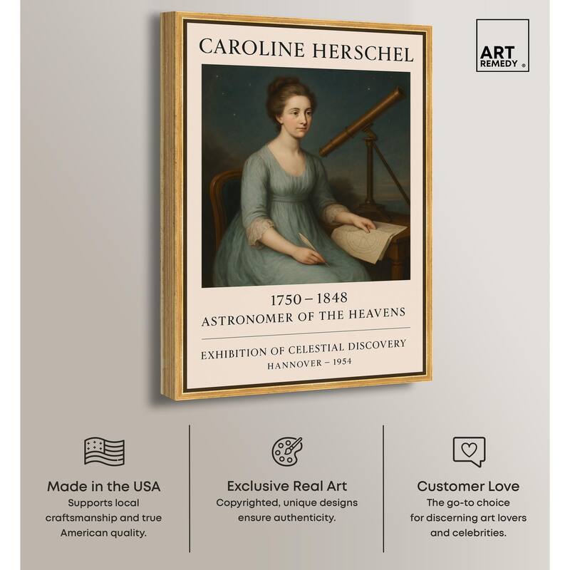 Early Female Astronomer Canvas by Art Remedy