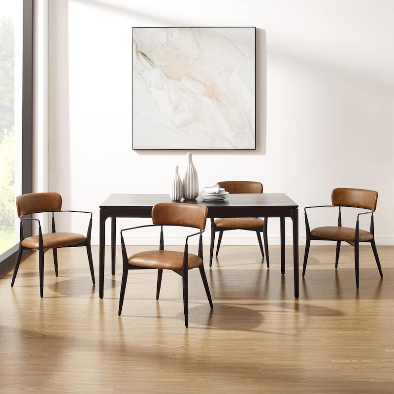 Art Leon Mid-century Solid Wood Accent Dining Chair (Set of 2)
