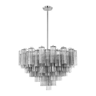 Addis 16 Light Polished Chrome Chandelier - 32"W x 21.5"H x 32"D