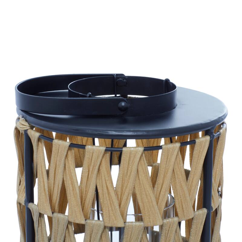Natural Brown Open Weave Seagrass Bohemian Vase Collection