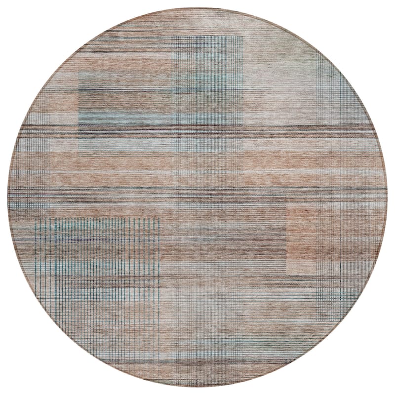 HomeRoots Striped Transitional Rectangle Outdoor Rug