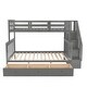 preview thumbnail 9 of 18, Functional & Stylish Stairway Bunk Bed - Twin Over Full with Drawer Storage, Solid Pine Construction, and Easy Assembly