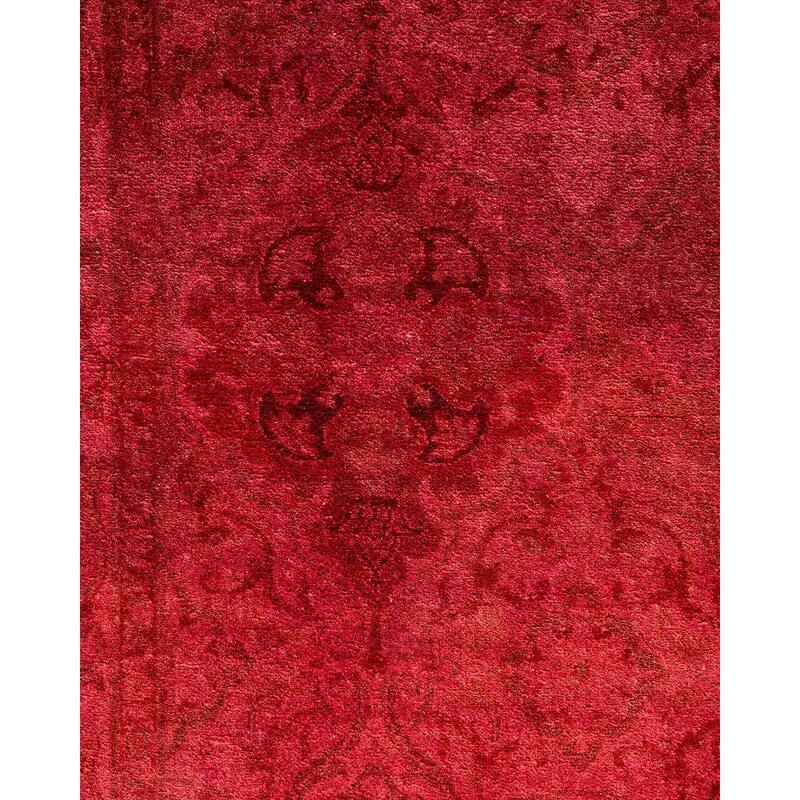 Contemporary Overdyed Wool Hand Knotted Area Rug - 3' 2" x 5' 3"