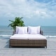 preview thumbnail 3 of 59, SAFAVIEH Outdoor Cadeo Wicker Daybed with Pillows and Cushions