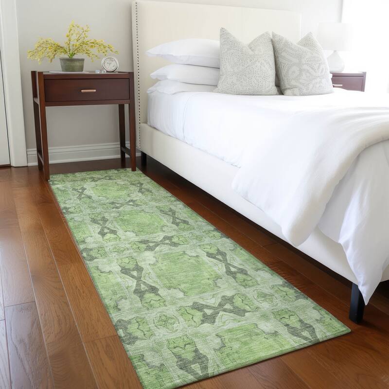Alnaso Lush Floral Weather Resistant Timeless Fusion Outdoor Rug