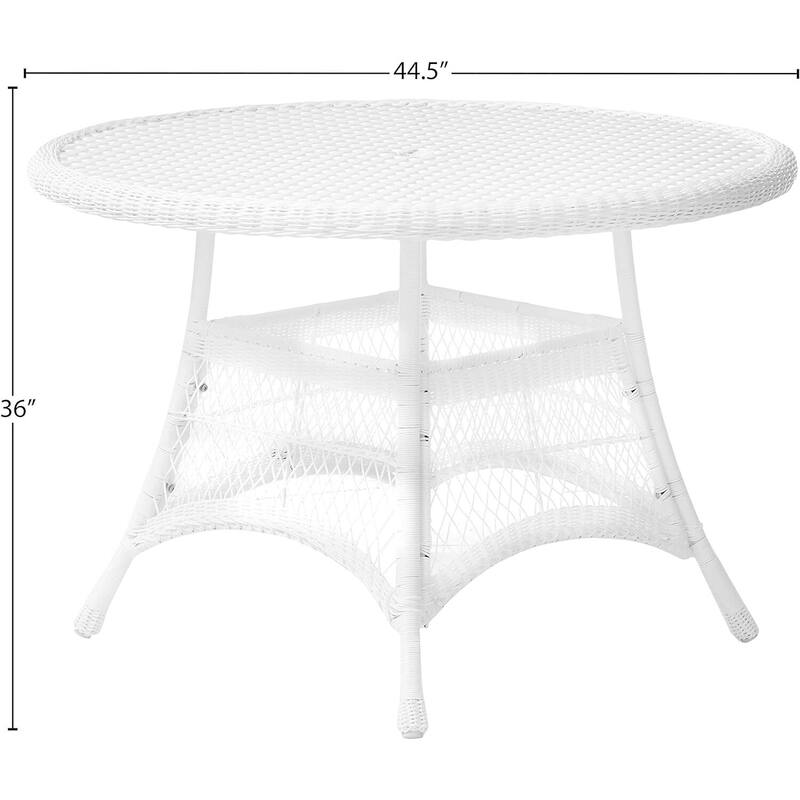 Classic White Dining Set with Cushions - Comfort Chairs & Table for Kitchen or Patio