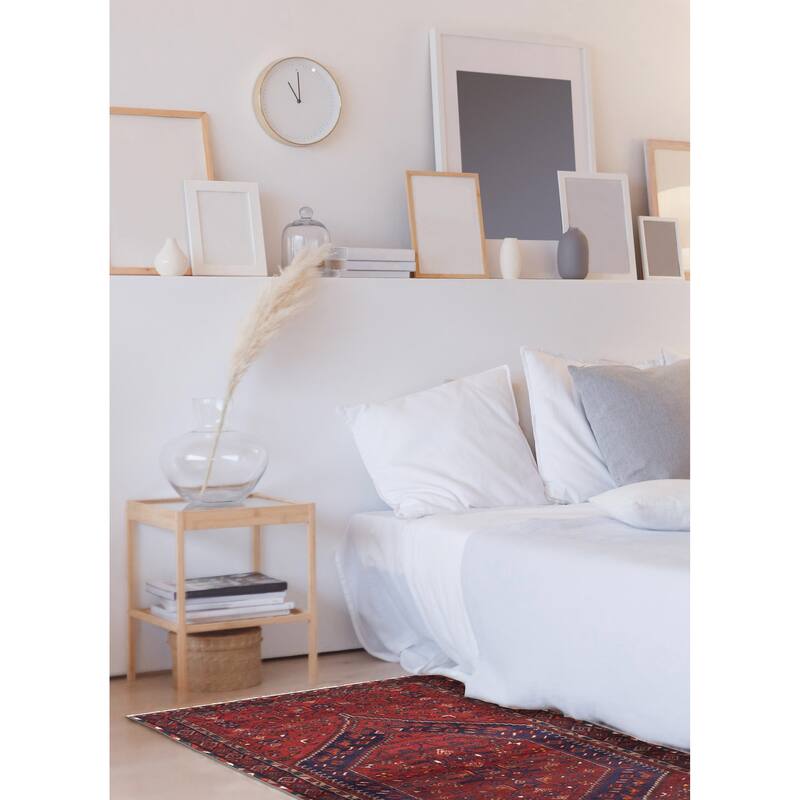 ECARPETGALLERY Hand-knotted Andelz Dark Red Wool Rug - 4'2 x 6'9