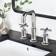 preview thumbnail 10 of 33, Widespread Bathroom Sink Faucet Double Handle Bathroom Sink Faucet Chrome