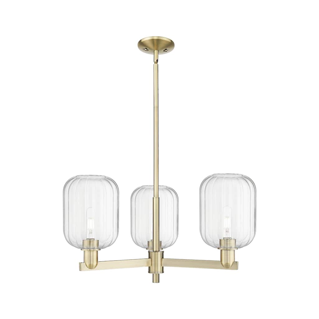 Innovations Lighting Downtown Urban - Preston - 3 Light 18" Jar Shade Stem Hung Chandelier