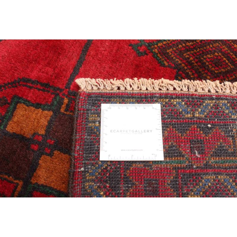 ECARPETGALLERY Hand-knotted Teimani Red Wool Rug - 3'8 x 6'2