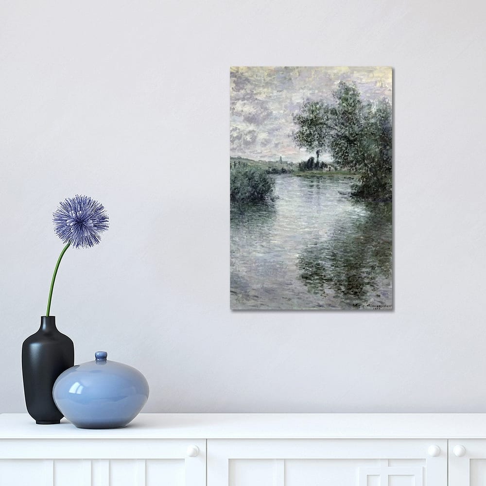 iCanvas "The Seine at Vetheuil, 1879 " by Claude Monet Canvas Print