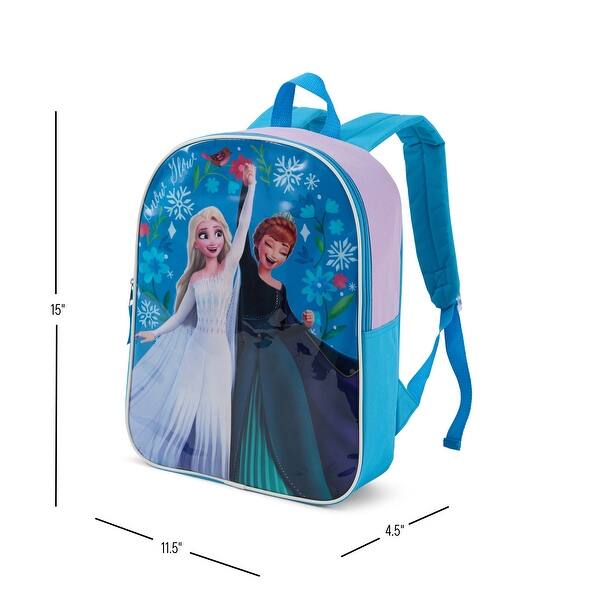 dimension image slide 20 of 26, Girls 15" Backpack with Padded Straps & Zip Compartment - Ideal Toddler Bookbag for School & Travel