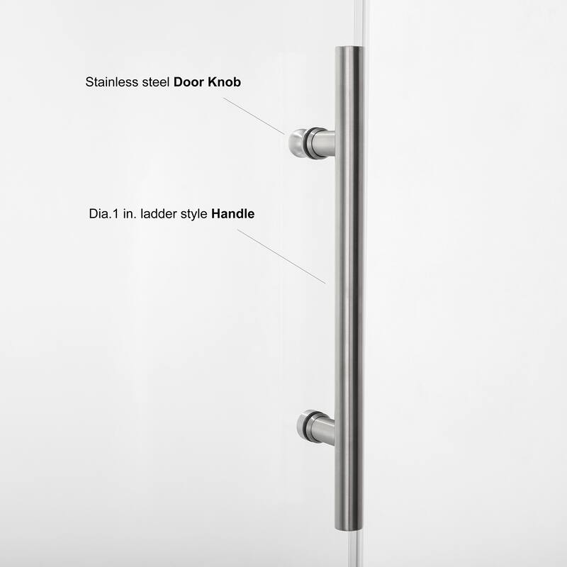 Villena 60" W x 58" H Single Sliding Frameless Tub Door