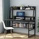 preview thumbnail 37 of 39, 47" Computer Desk with Hutch and Bookshelf Black