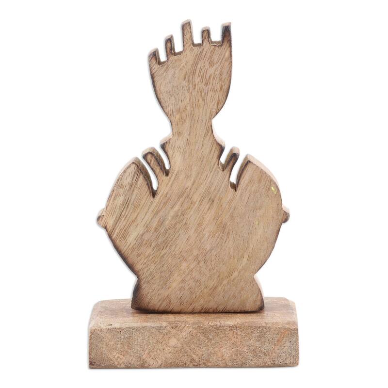 Novica Handmade Natures Prayer Wood Sculpture