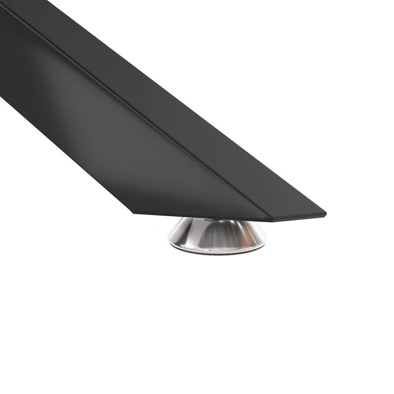 39.37" Rectangle Glass Coffee Table,Stylish Design with Metal Legs, Coffee Table for Living Room