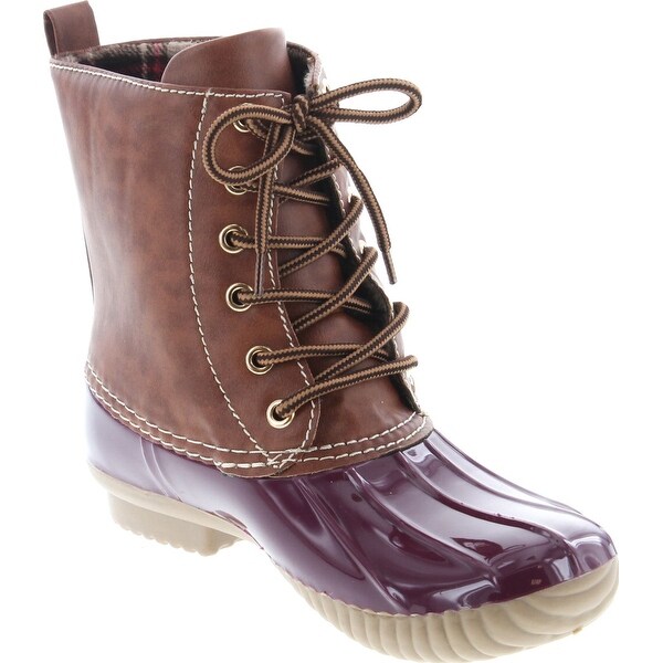 womens duck boots without laces