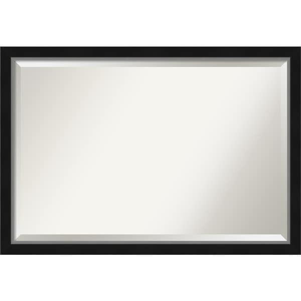 Porch & Den Katherine Black Silver Narrow Bathroom Vanity Wall Mirror. Opens flyout.