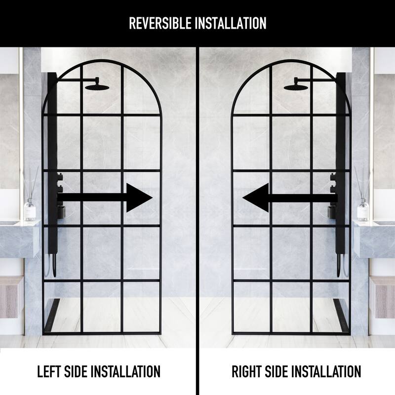 VIGO Arden 34" W x 78" H Framed Fixed Shower Screen