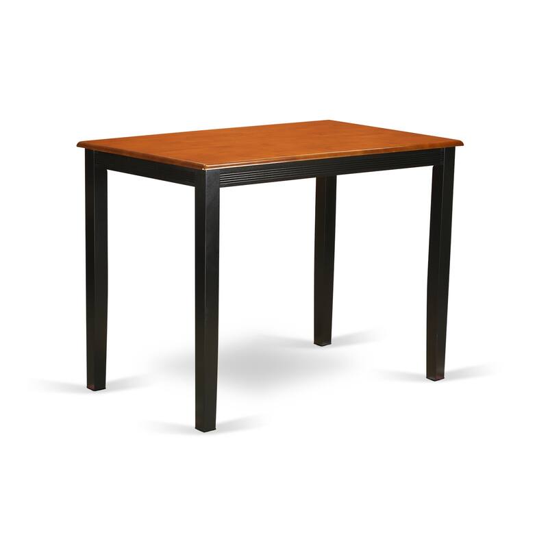 HomeStock 3-Piece Black Finish Solid Wood Top Counter Height Dining Table Set