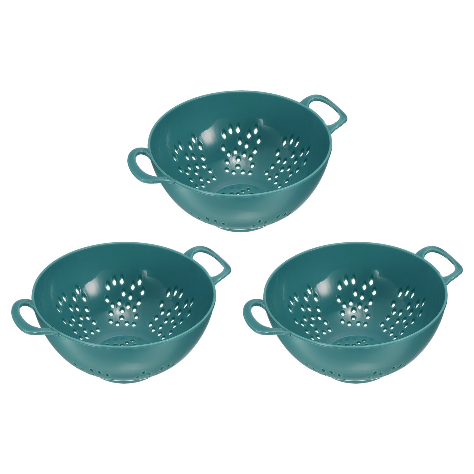 Rice Washing Filter Strainers Basket Fruit Vegetable Colander-Army Green(3Pcs) - Army Green - 19cm x 14.8cm x 7.5cm