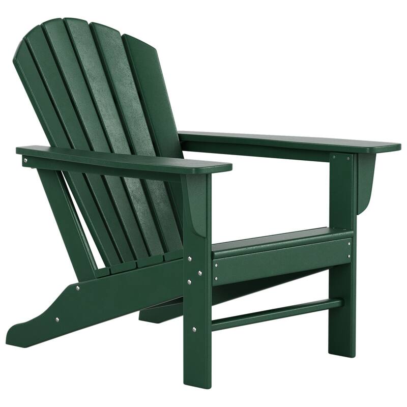 Altura Outdoor Eco-Friendly All Weather Poly Patio Adirondack Chair - Deep Seating - Dark Green