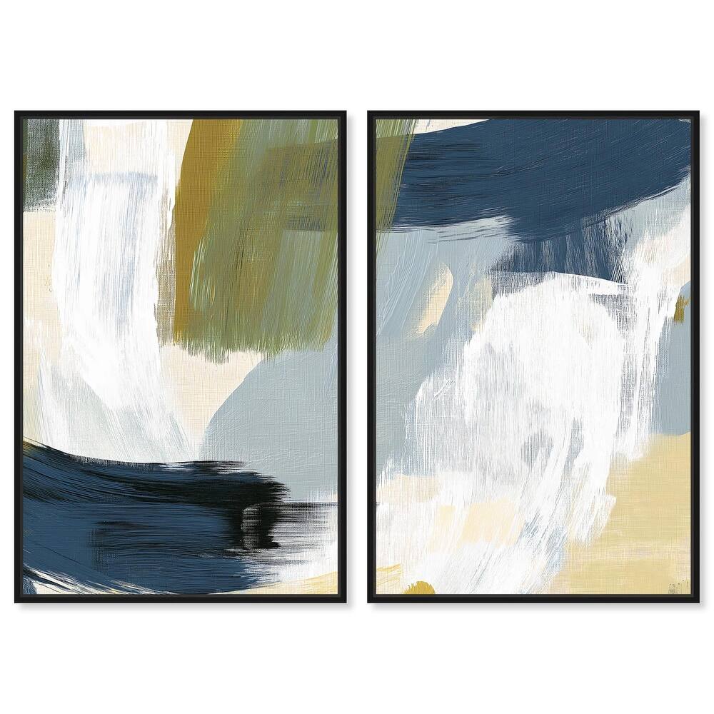 Textured Greens II Canvas Set of 2 by Art Remedy