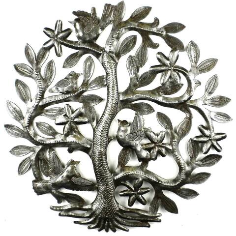 Handmade 14-inch Tree of Life with Birds (Haiti)