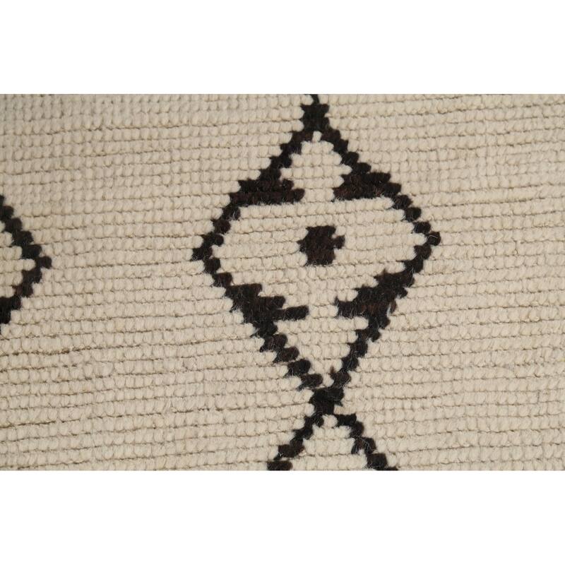 Trellis Moroccan Oriental Area Rug Handmade Modern Wool Carpet - 5'10"x 9'8"
