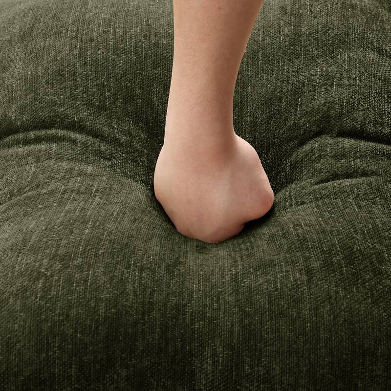 GDFStudio - Classic Chenille Modular Sofa Set with Flared Arms and Removable Ruffles Pleats Skirts