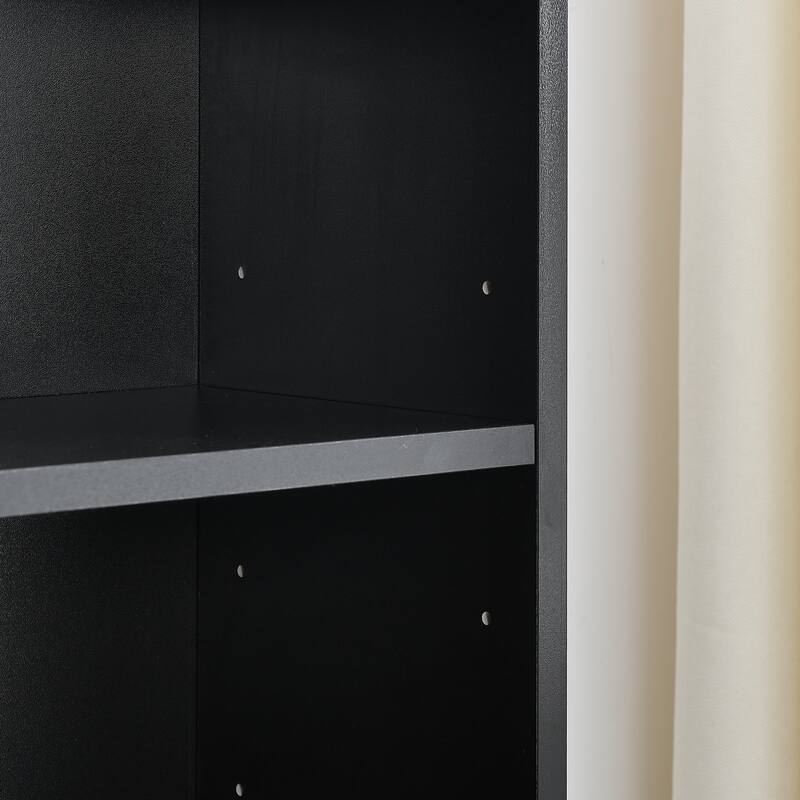 Roomfitters 8-Tier Tall Narrow Bookcase with Adjustable Shelves, Slim Storage Tower for Books, CDs, DVDs, and Décor