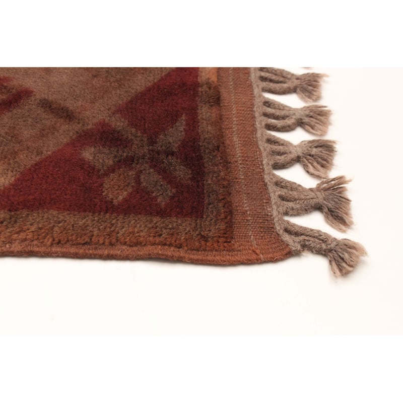 ECARPETGALLERY Hand-knotted Color Transition Red Wool Rug - 2'8 x 6'6