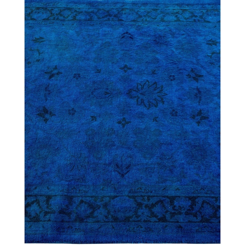 Fine Vibrance, One-of-a-Kind Hand-Knotted Area Rug - Blue, 3' 2" x 5' 1" - 3' 2" x 5' 1"