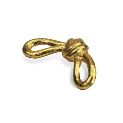 6" Gold Cast Iron Knot Outdoor Tabletop Decor