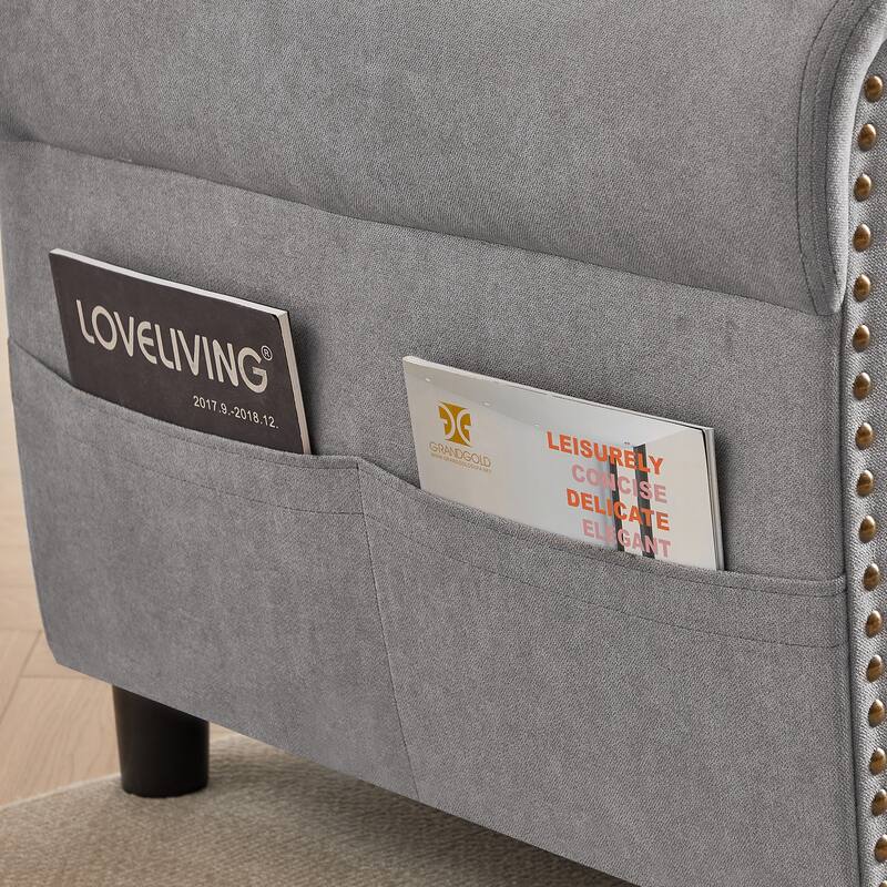 4 Seater L Shaped Reversible Sectional Sofa with Storage Ottoman