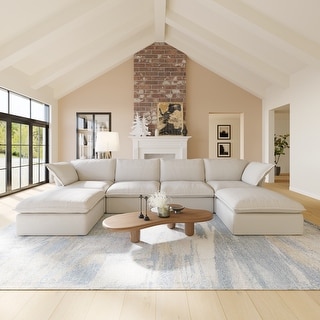 U-Shaped Velvet Sectional Sofa Modern Cushion Back Couch Sofa for ...