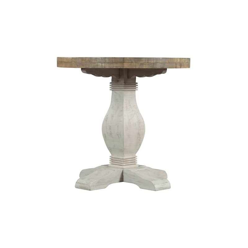 Napa 26" Wide Solid Wood Round Pedestal End Table