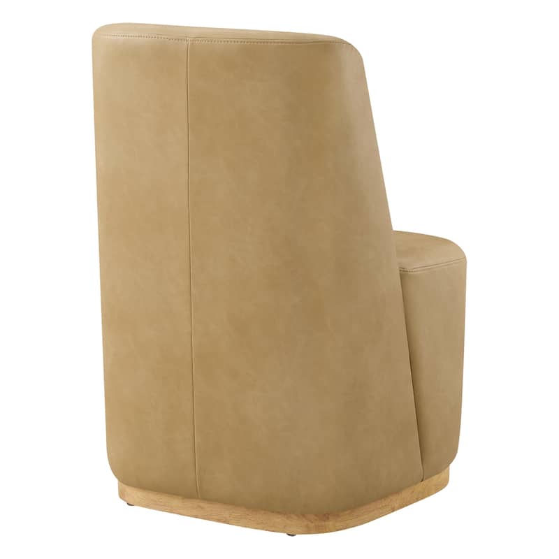 Brian Modern Dining Chairs with Casters&Wood Base Set of 2