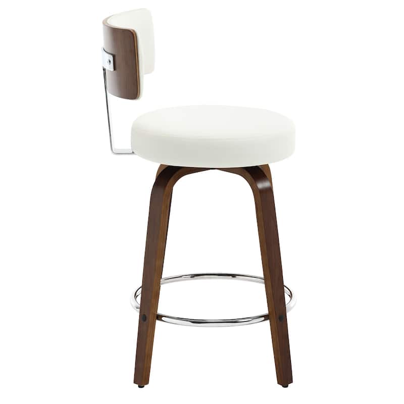Faux Leather Upholstered Swivel Counter/ Bar Stools Set of 1/2/4