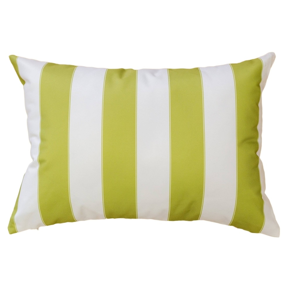 Striped Throw Pillow Indoor Outdoor Use Weather Resistant 14x20 Inches
