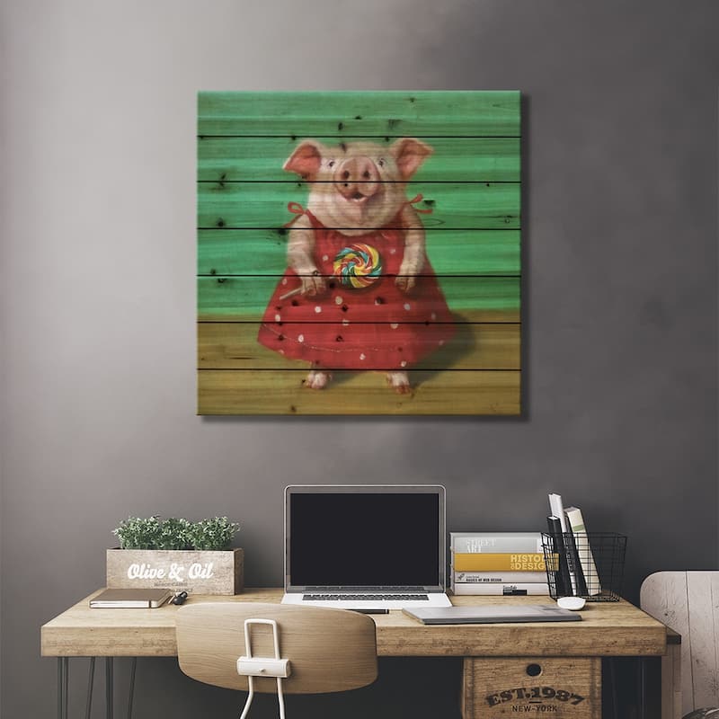 Sticky Print On Wood by Lucia Heffernan - Multi-Color
