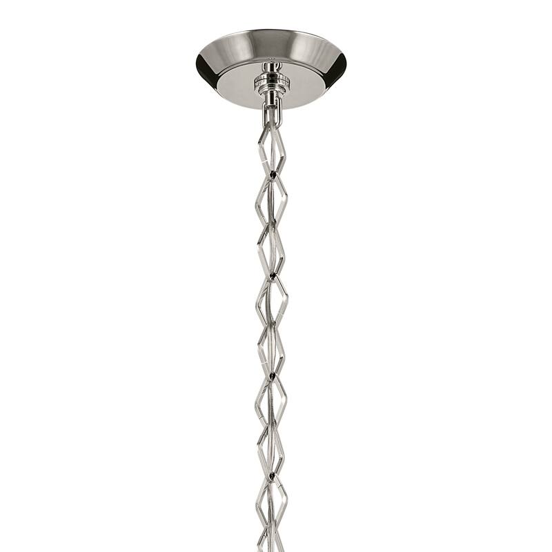 Kichler Lighting Nella 12 Inch 1 Light Pendant with Clear Outer Glass with Opal Interior Glass in Polished Nickel